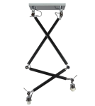 Double pendant lamps - Azzardo ZYTA 2S LAMPBODY BLACK 2xE27 Pendant/Arm with Mounting Base without Lampshade Black AZ1846 - product 1