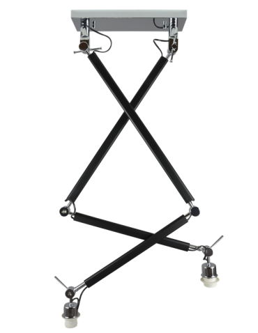 Azzardo ZYTA 2S LAMPBODY BLACK 2xE27 Pendant/Arm with Mounting Base without Lampshade Black AZ1846
