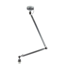 Cantilever wall lamps - Azzardo ZYTA S WALL LAMPBODY ALU 1xE27 Wall/Arm with Mounting Base without Lampshade Aluminum AZ2295 - product 1