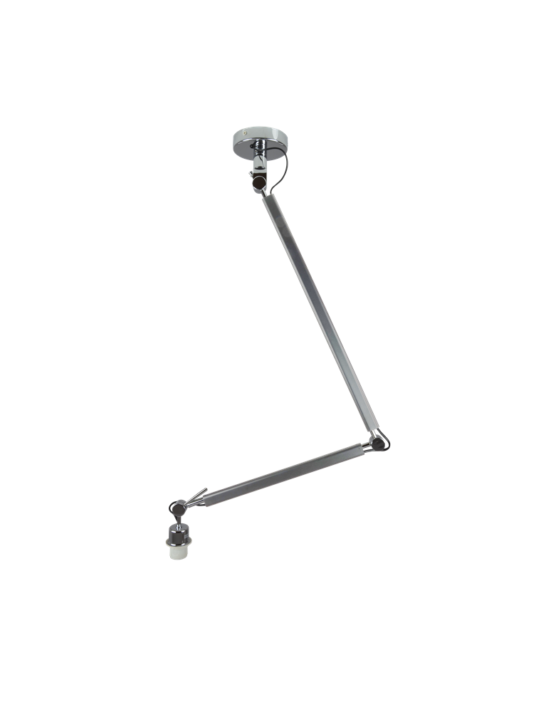 Cantilever wall lamps - Azzardo ZYTA S WALL LAMPBODY ALU 1xE27 Wall/Arm with Mounting Base without Lampshade Aluminum AZ2295 - product kolory-swiatla.pl 1