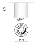 Ceiling luminaires for replaceable light source - Azzardo BRANT BLACK 1xGU10 Surface Mounted Black AZ2819 - product 2