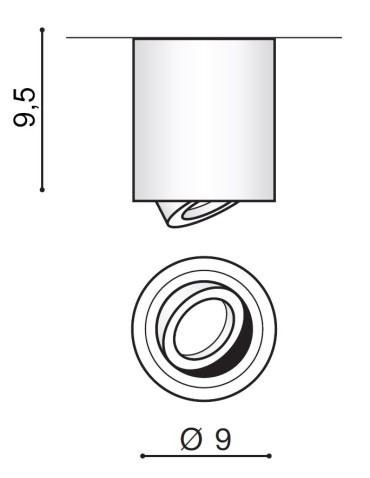 Azzardo BRANT BLACK 1xGU10 Natynkowa Czarny AZ2819 - produkt 2