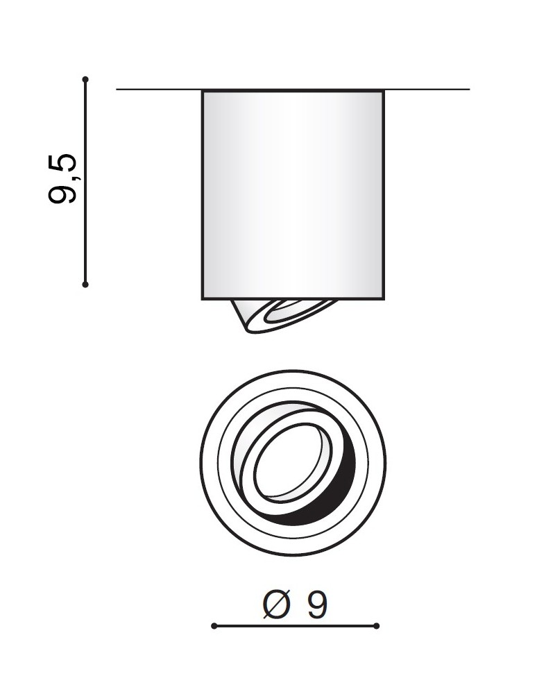 Ceiling luminaires for replaceable light source - Azzardo BRANT BLACK 1xGU10 Surface Mounted Black AZ2819 - product kolory-swiatla.pl 2