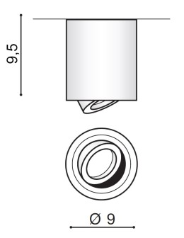 Azzardo BRANT BLACK 1xGU10 Surface Mounted Black AZ2819 - product 2
