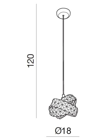 Azzardo BARI 1 1xG9 Wisząca Przeźroczysty AZ2104 - produkt 2