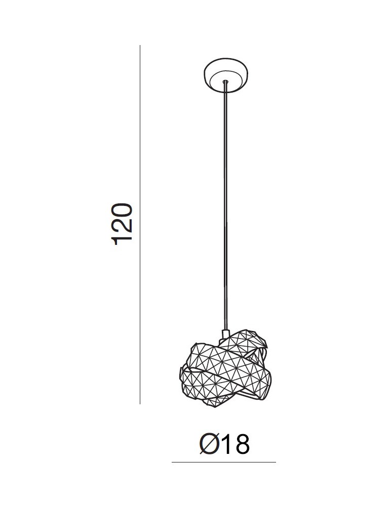 Pendant lamps - Azzardo BARI 1 1xG9 Pendant Transparent AZ2104 - product kolory-swiatla.pl 2