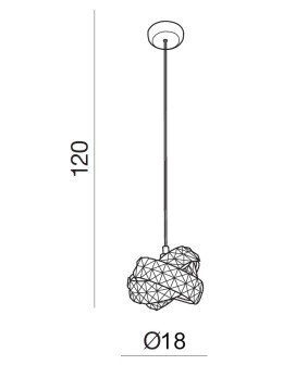 Azzardo BARI 1 1xG9 Wisząca Przeźroczysty AZ2104 - produkt 2
