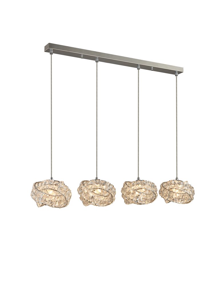 Pendant lamps - Azzardo BARI 4 4xG9 Pendant Transparent AZ2105 - product kolory-swiatla.pl 1