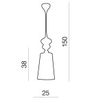 Pendant lamps - Azzardo BAROCO 1 BLACK PENDANT 1xE27 Pendant Black AZ0064 - product 2