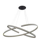LED pendant lamps - Azzardo ALESSIA XL BLACK 2xLED Pendant Black AZ3356 - product 1