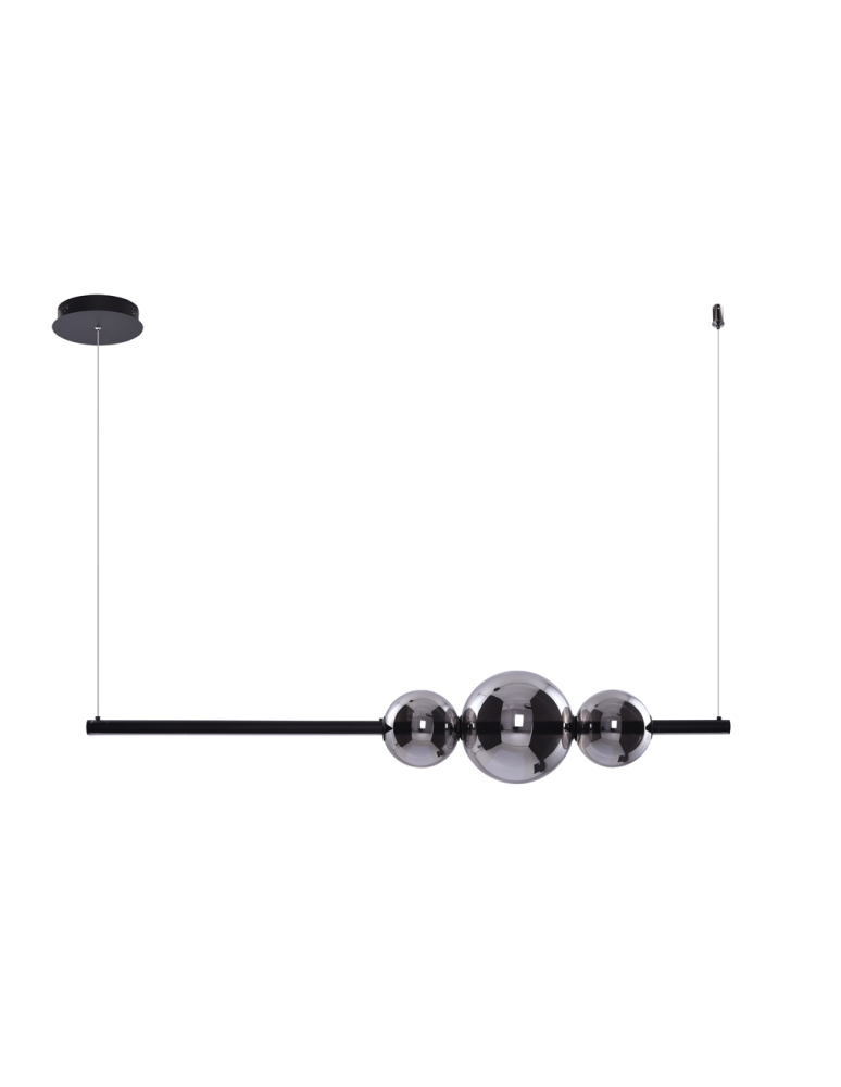 LED pendant lamps - Azzardo SANDRA 3 BLACK 1xLED Pendant Black AZ3352 - product kolory-swiatla.pl 1