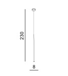 LED pendant lamps - Azzardo LOUISE 1 BK 1xLED Pendant Black AZ3155 - product 4