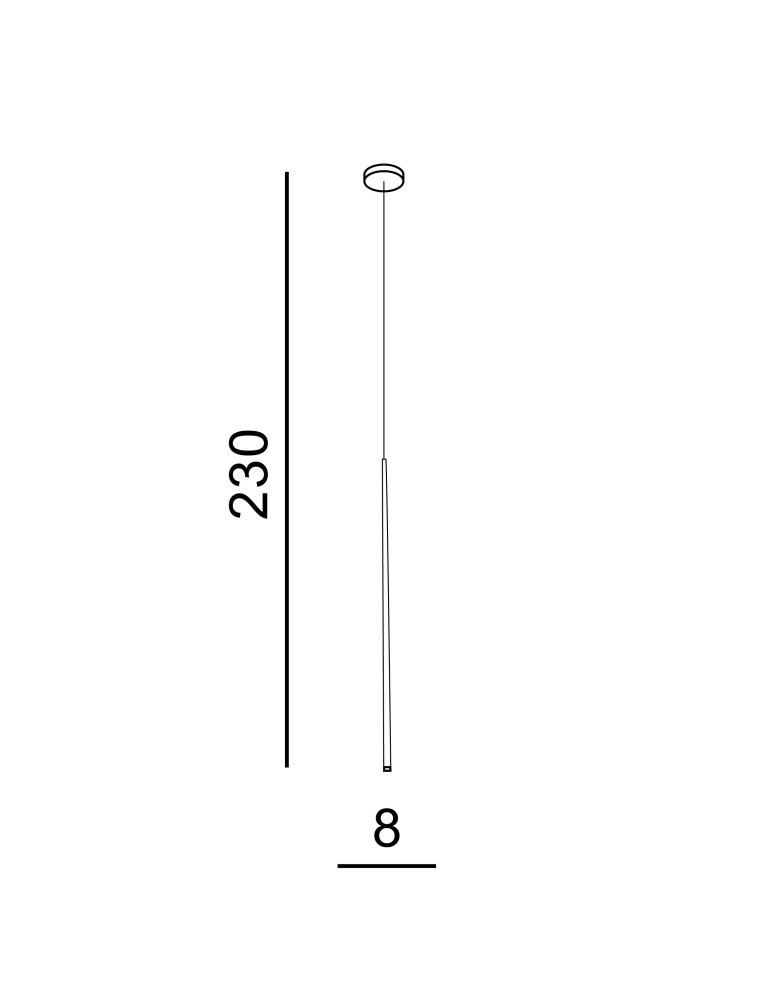 LED pendant lamps - Azzardo LOUISE 1 BK 1xLED Pendant Black AZ3155 - product kolory-swiatla.pl 4