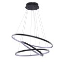 Pendant lamps circles - Azzardo WHEEL 3 DIMM BLACK 3xLED Pendant Black AZ2920 - product 1