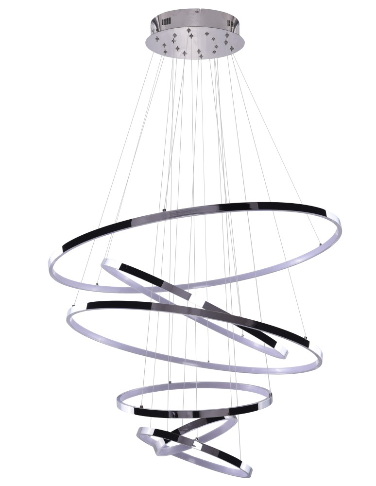 Pendant lamps circles - Azzardo WHEEL 6 LONG DIMM CHROME 6xLED Pendant Pendant Chrome AZ2990. - product kolory-swiatla.pl 1
