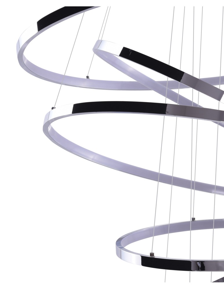 Pendant lamps circles - Azzardo WHEEL 6 LONG DIMM CHROME 6xLED Pendant Pendant Chrome AZ2990. - product kolory-swiatla.pl 3