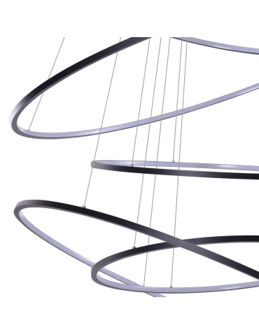 Azzardo WHEEL XXL BLACK 5xLED Pendant Black AZ3137 - product 2