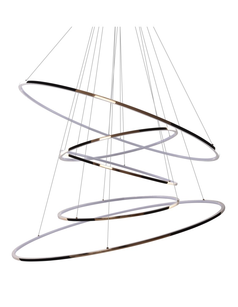 Pendant lamps circles - Azzardo WHEEL XXL GOLD 5xLED Pendant Gold AZ3138 - product kolory-swiatla.pl 2