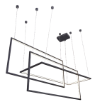 Geometric pendant lamps - Azzardo METRIC BLACK 1xLED Pendant Black AZ2914 - product 1