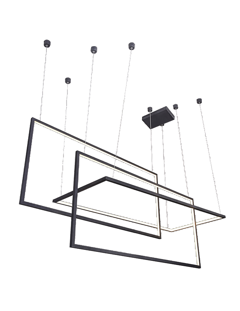 Geometric pendant lamps - Azzardo METRIC BLACK 1xLED Pendant Black AZ2914 - product kolory-swiatla.pl 1