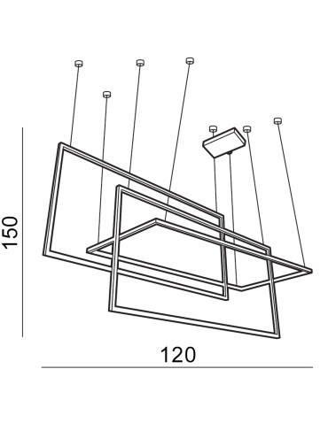 Azzardo METRIC BLACK 1xLED Wisząca Czarny AZ2914 - produkt 2