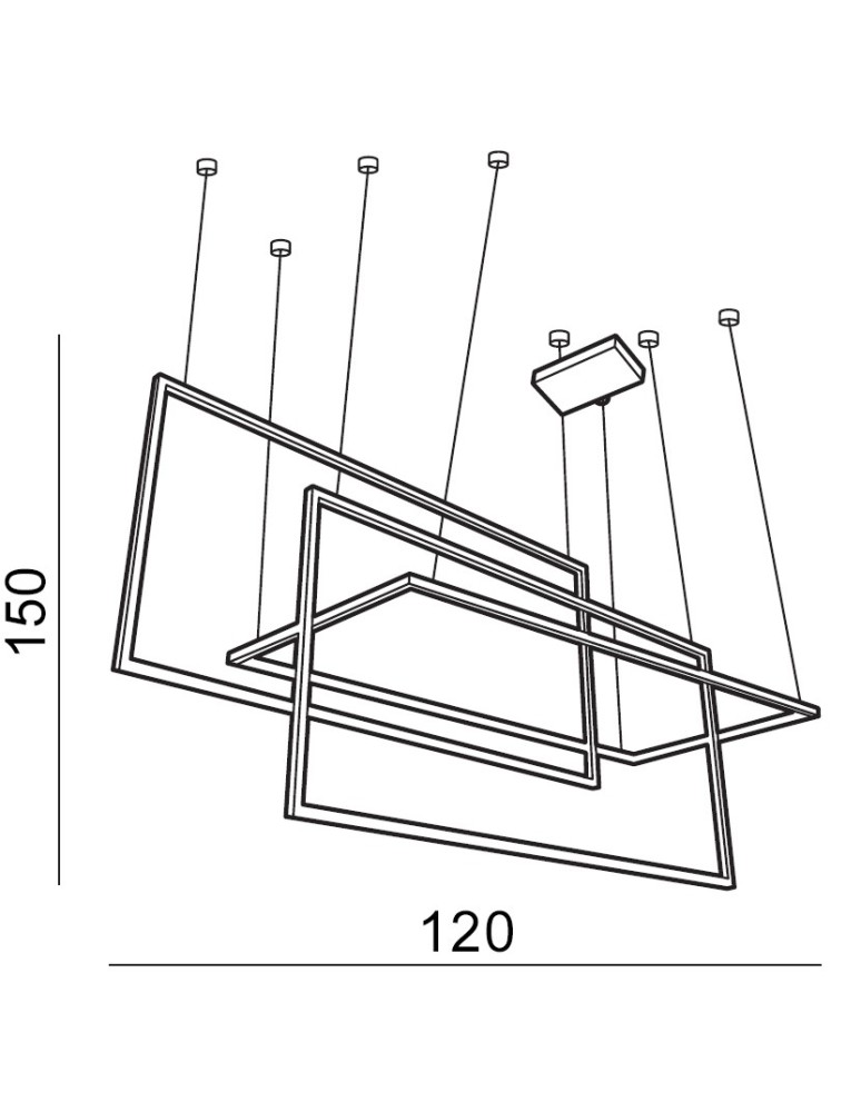 Geometric pendant lamps - Azzardo METRIC BLACK 1xLED Pendant Black AZ2914 - product kolory-swiatla.pl 2