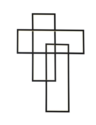 Azzardo QUADRATUS WALL BLACK 1xLED Wall Mount Black AZ2994