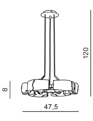 Azzardo FIONA 6 6xG9 Wisząca Biały AZ0123 - produkt 2