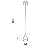 LED pendant lamps - Azzardo DALMATIA 1 BLACK 1xLED Pendant Black AZ2847 - product 2