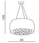 Glamour ceiling lamps - Azzardo QUINCE 40 5xG9 2in1 Ceiling or Pendant White AZ0701 - product 4