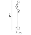 Floor lamps - Azzardo SYBILLA 6 FLOOR 6xG9 Floor White/Chrome AZ2101 - product 2