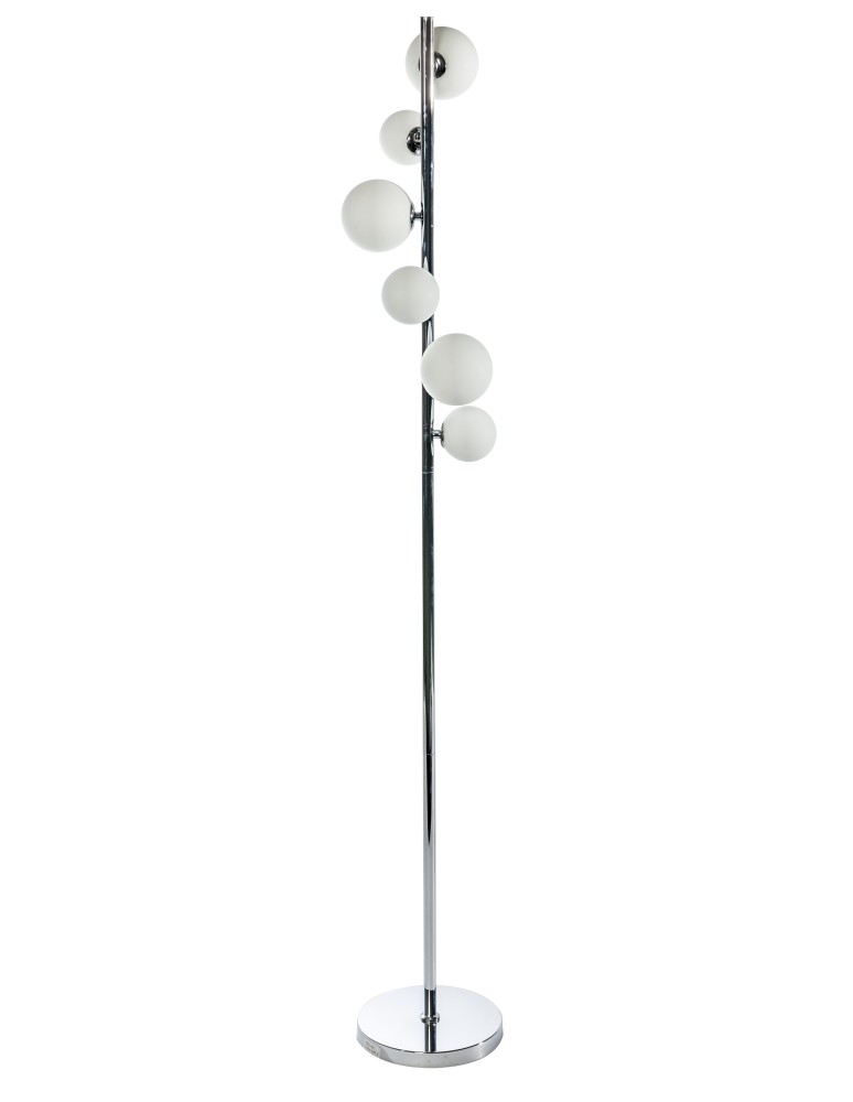 Floor lamps - Azzardo SYBILLA 6 FLOOR 6xG9 Floor White/Chrome AZ2101 - product kolory-swiatla.pl 1