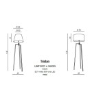 Tripod floor lamps - Azzardo TRISTAN LAMPBODY 1xE27 Floor Lamp Base without Lampshade Black AZ3329 - product 3