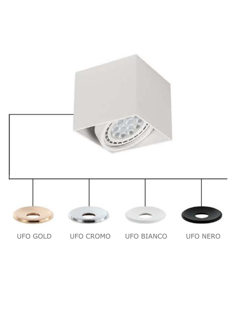 Ceiling luminaires for replaceable light source - Orlicki Design Cardi I Bianco / Ufo Cromo 1xGU10 White matte - product kolory-swiatla.pl 1