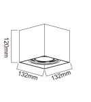 Ceiling luminaires for replaceable light source - Orlicki Design Cardi I Bianco / Ufo Nero 1xGU10 White matte - product 3