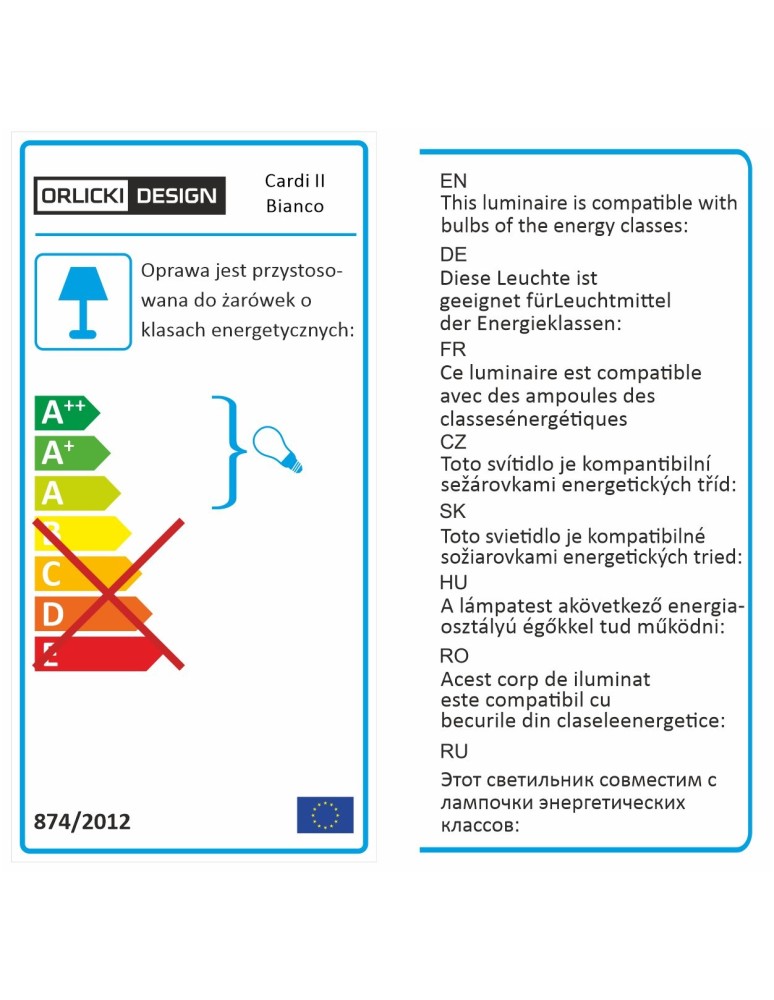 Ceiling luminaires for replaceable light source - Orlicki Design Cardi II Bianco / Ufo Cromo 2xGU10 White matte - product kolory-swiatla.pl 3