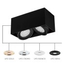 Ceiling luminaires for replaceable light source - Orlicki Design Cardi II Nero / Ufo Bianco 2xGU10 Black matte - product 1