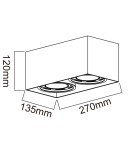 Ceiling luminaires for replaceable light source - Orlicki Design Cardi II Nero / Ufo Nero 2xGU10 230V Black matte - product 2