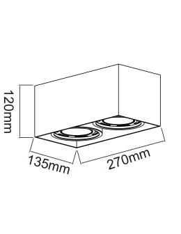 Orlicki Design Cardi II Nero / Ufo Nero 2xGU10 230V Black matte - product 2