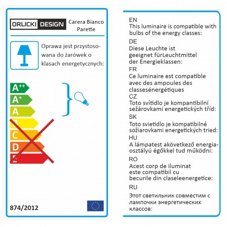 Orlicki Design Carera Bianco Parette 1xGU10 Biały połysk