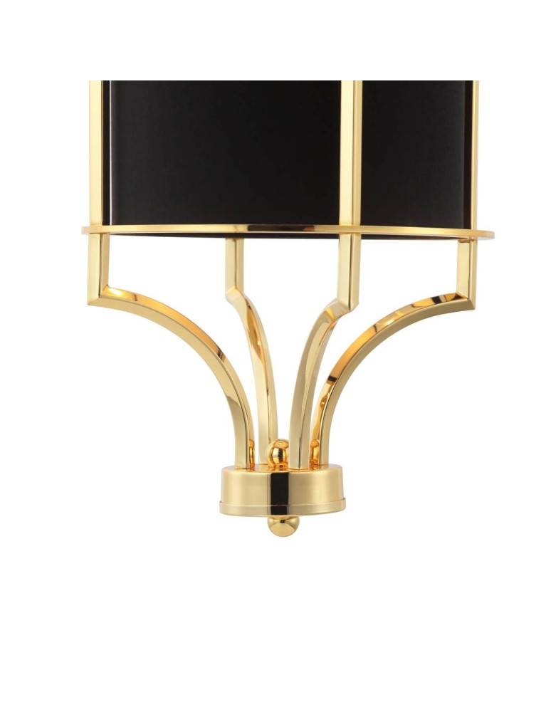 Hampton style chandeliers - Orlicki Design Lunga Gold Nero 1xE27 Gold/Black - product kolory-swiatla.pl 3