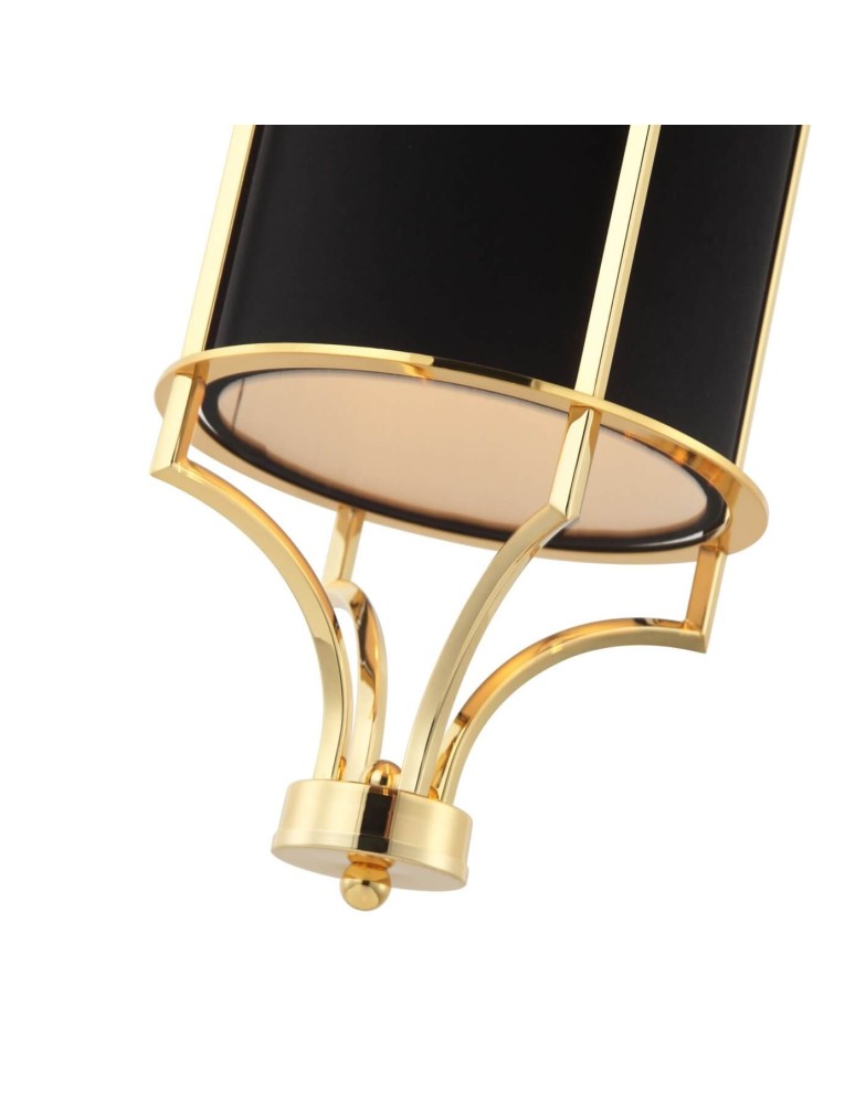 Hampton style chandeliers - Orlicki Design Lunga Gold Nero 1xE27 Gold/Black - product kolory-swiatla.pl 4