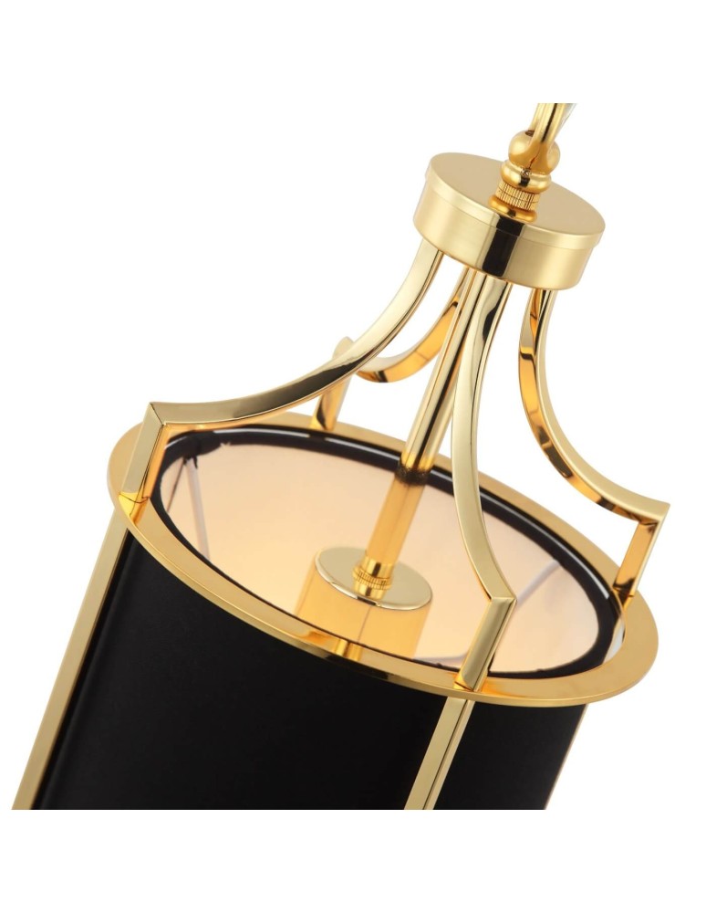 Hampton style chandeliers - Orlicki Design Lunga Gold Nero 1xE27 Gold/Black - product kolory-swiatla.pl 6