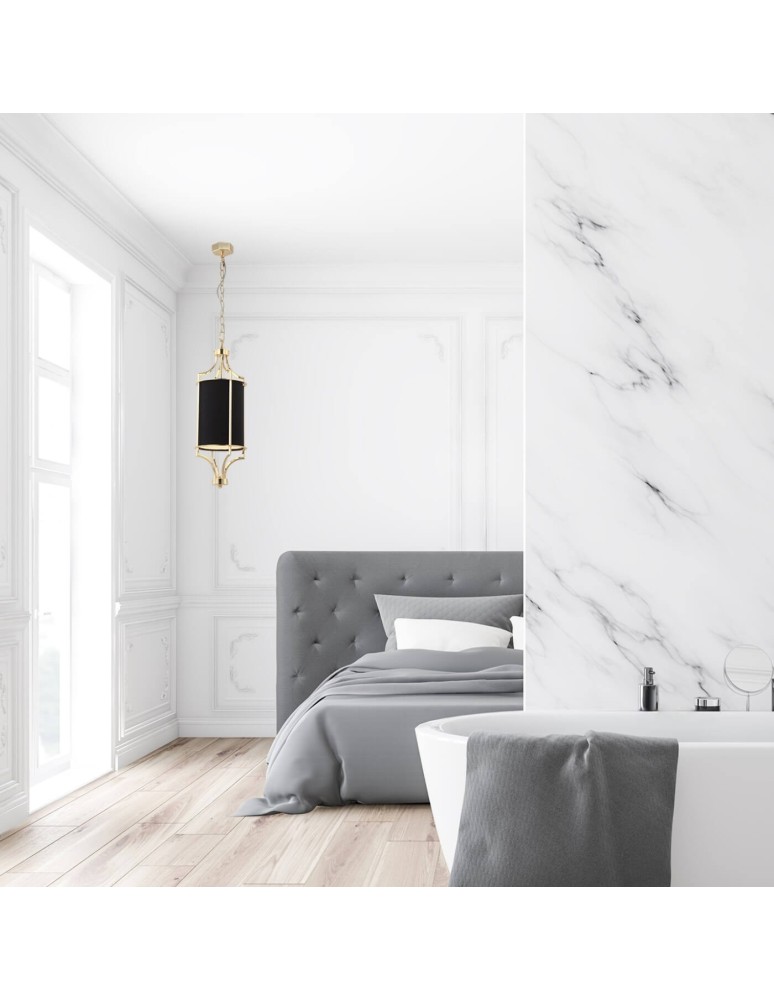 Hampton style chandeliers - Orlicki Design Lunga Gold Nero 1xE27 Gold/Black - product kolory-swiatla.pl 7