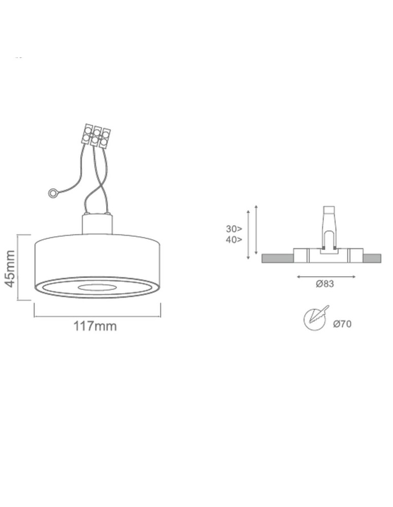 Flush-mounted lamps - pendants - Orlicki Design Neo Bianco Slim Kg / Ufo Cromo 1xGU10 White matte/Chrome - product kolory-swiatla.pl 3