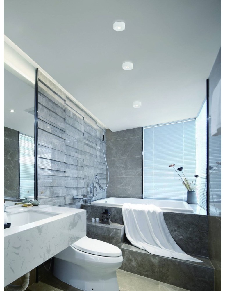 Ceiling luminaires for replaceable light source - Orlicki Design Neo Bianco Slim Led / Ufo Bianco 1x10W LED 3000K 230V White Matte/White - product kolory-swiatla.pl 2