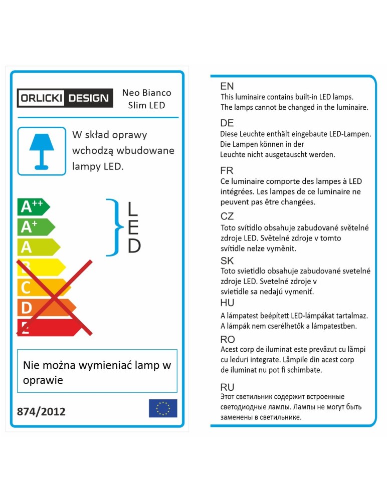 Ceiling luminaires for replaceable light source - Orlicki Design Neo Bianco Slim Led / Ufo Nero 1x10W LED 3000K 230V Matte White/Black - product kolory-swiatla.pl 4