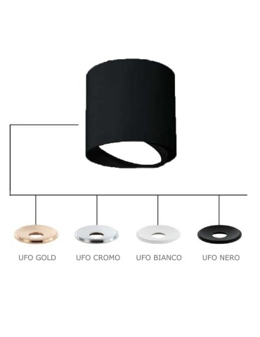 Orlicki Design Neo Nero Mobile / Ufo Bianco 1xGU10 Czarny mat