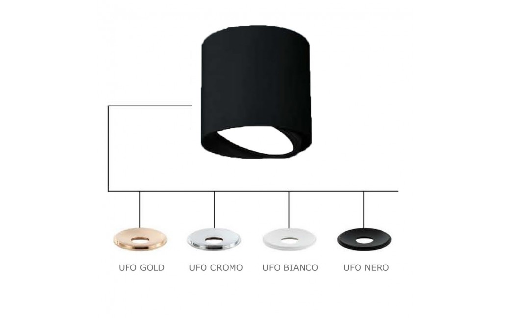 Orlicki Design Neo Nero Mobile / Ufo Bianco 1xGU10 Czarny mat