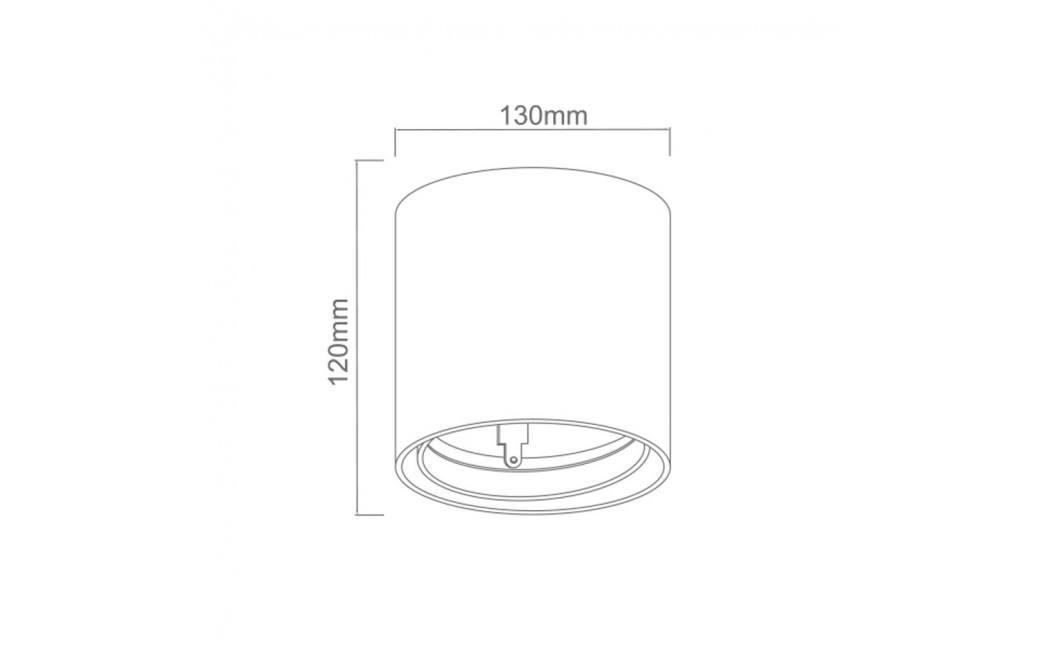 Orlicki Design Neo Nero Mobile / Ufo Bianco 1xGU10 Czarny mat